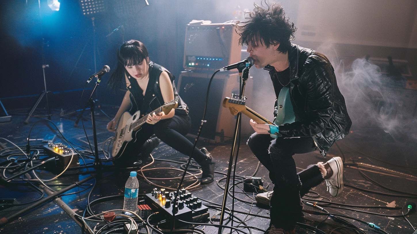 Nova and Dante performing on stage — raw energy and connection.